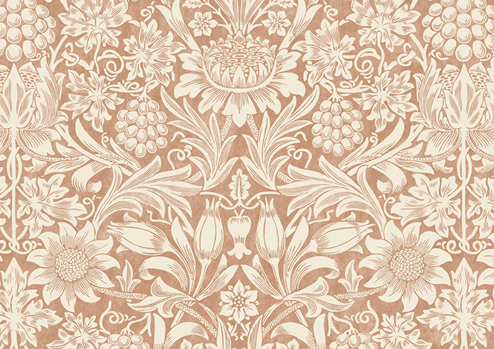 William Morris At Home Sunflower, Madder - Roller Blind - Image 6